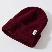 Étiquettes personnalisées, broderie 3D, chapeaux d'hiver à motif Argyle, bonnets en tricot gaufré pour les voyages