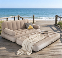 Canapé-lit gonflable pliable à double usage en tissu composite, chaise longue portable pour salon, camping en plein air
