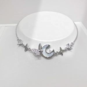 Pulsera de plata de ley 925 con forma de corazón, perla y concha, joyería fina de diseñador, piedra preciosa, cadena ajustable para la mano, pulseras para niñas. - Product Image 2