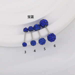 2025 Hotsale de alta calidad colorido Acero inoxidable Cristal Diamantes de imitación cuentas de arcilla Bola de discoteca 3mm/4mm/6mm pendientes de tuerca - Product Image 2