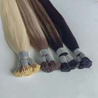 Extensions de cheveux humains russes Remy 12A, 100g/paquet, I-Tip, double épaisseur, cheveux vierges, toutes couleurs, extensions de cheveux I-Tip