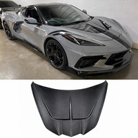 Couvre-capot en fibre de carbone brillante de style ST agressif pour Chevrolet Corvette C8 Stingray, pièces de carrosserie