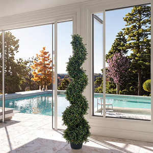 <span class=keywords><strong>Albero</strong></span> a Spirale di Bosso Artificiale 120cm, Pianta Artificiale per <span class=keywords><strong>Giardino</strong></span>, Casa, Matrimoni, Interni, Portico, Decorazione Esterna - Product Image 6