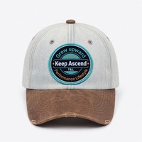 Casquette de baseball ajustable en sergé de coton à 6 panneaux avec logo personnalisé tissé de la marque T&L – Vente en gros