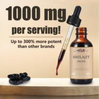 Boisson énergétique OEM au Shilajit, Shilajit liquide pur de l'Himalaya, Gouttes d'acide fulvique 50ML 60ML, Gouttes liquides de Shilajit, Gouttes de Shilajit