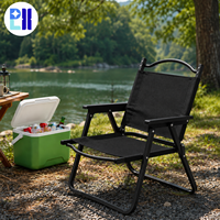 Chaise de camping pliable sur mesure OEM, chaise portable d'extérieur, cadre en alliage d'aluminium avec siège en tissu