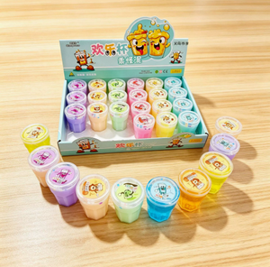 Paquete de 24 Slime Cristalino Happy Cups, Arcilla de Color de Alta Calidad, Pegamento M de Alta Transparencia, Pegamento de Burbujas, Espuma Antiestrés - Product Image 4