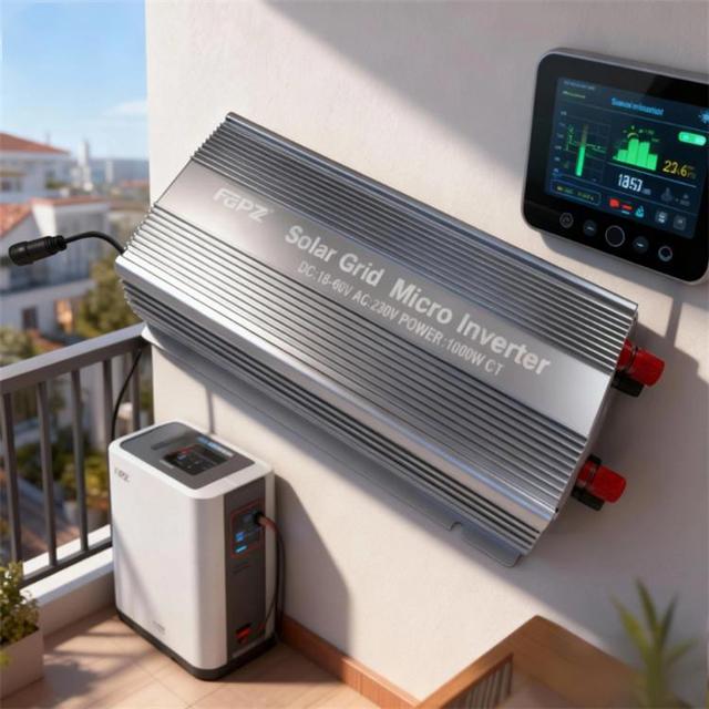 Single Phase Grid-Tie MPPT Micro Solar Inverter WiFi 99% Efficiency for Balcony Household Photovoltaic Power Generation System