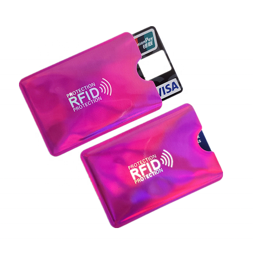 Wholesale card leeves protector rfid blocking card credit card holder,50 Pieces