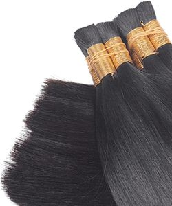 Cheveux humains brésiliens de qualité 10A, 100% non traités, couleur noire naturelle, mèches de cheveux bruts - Product Image 4