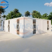 Villa modulaire préfabriquée WinFair Mobile à deux étages, conteneur de 40 pieds, maison préfabriquée portable moderne en Afrique du Sud, luxe