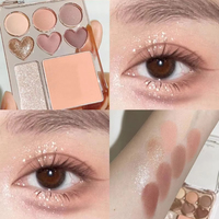 CC30614 Großhandel Lidschatten-Palette Blush Highlighter All-in-one Palette Karamell, Rosa, Braun, Erdfarben, Preiswert für Damen