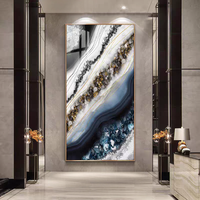 Affiche murale abstraite de luxe encadrée, art mural pour salon, hôtel, bureau, porche, décoration, peinture en porcelaine cristalline imprimée en 3D HD