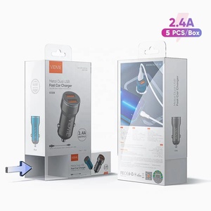 VIDVIE phổ kim loại kép USB nhiều mạch bảo vệ một cổng 2.4A nhanh chóng kim loại xe điện thoại di động sạc Bộ - Product Image 1