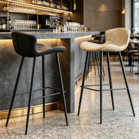 Tabouret de bar en fer européen pour hôtel, restaurant et bistrot, mobilier de café, designs personnalisés complets pour restaurant avec mobilier commercial