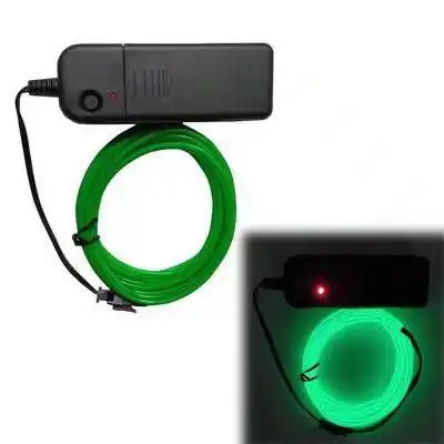 Red Green High Brightness 2.m Flexible Rope Tube Neon Glowing Led El Wire Cable Lights Wholesale