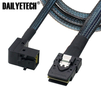 Mini SFF-8643 SAS de 90 grados, 1M, HD, ángulo de 90 a SAS, SFF-8087 Raid, Conector de tarjeta de matriz recta, Cable de datos