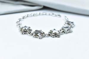 <b>White</b> Buffalo & Sterling Silver Adjustable <b>Bracelet</b> Size 7.5 Inch Artisan Jewelry Gift For Her Boho Style - Product Image 2