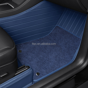 Ensemble de tapis de voiture 5D d'affaires épaissi imperméable de luxe tapis de voiture avant arrière pour <span class=keywords><strong>Tesla</strong></span> modèle Y/<span class=keywords><strong>3</strong></span>/<span class=keywords><strong>S</strong></span>/X tapis de sol de voiture personnalisé - Product Image 5