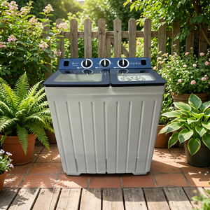 Nueva <span class=keywords><strong>Lavadora</strong></span> Eléctrica Semiautomática de Doble Tina de Gran Capacidad (<span class=keywords><strong>11</strong></span> <span class=keywords><strong>kg</strong></span>) de Carga Superior para Ropa, Zapatos y Uso en Hoteles - Product Image 2