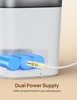 Distributeur automatique intelligent de nourriture pour chat, 3 L/12,7 tasses, écran LCD, minuterie programmable, 1 à 4 repas/jour, rechargeable, ABS SS304 mu