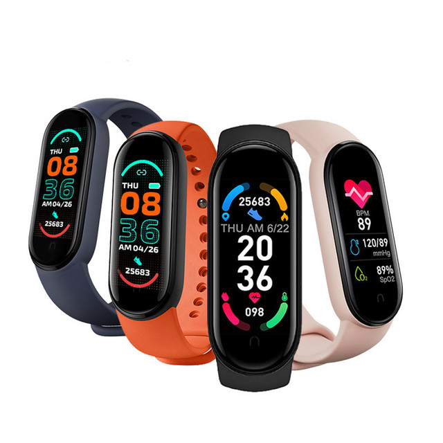 2022 Top Seller M6 Smart Watches Bracelet Fitness Tracker Heart Rate Blood Pressure Health Wristwatch Sport M6 Smart Band Watch