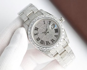 Reloj de lujo de morganita de alta calidad y a la moda, de acero inoxidable con diamantes, luminoso, mecánico y resistente al agua. - Product Image 3