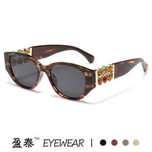Yingtai Eyewear Women's Sunglasses Plastic Metal <b>Frame</b> UV400 Protection <b>Pink</b> Color Fashion Style - Product Image 3