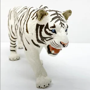 Harz weiße sibirische Tiger Statue Tiger Skulptur für Home Office Dekor