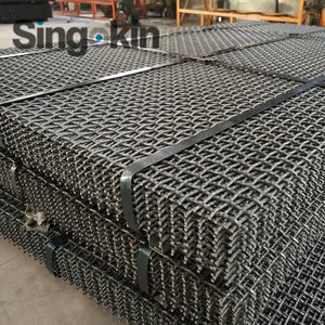 Maille de fil métallique ondulée en acier à haute teneur en carbone 65Mn, diamètre de fil 6mm 8mm 9mm, pour renforcement de carrières minières et filtration - Product Image 1