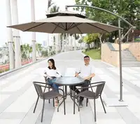 Table de jardin extérieur parapluie rotin trois-cinq pièces jardin balcon chaise en fer forgé cour ensemble de Table à manger extérieur