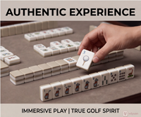 Jeu de Mahjong de Golf en Acrylique 160 Tuiles Sculptées, Jeu Classique pour Soirée, Jeu de Table à Domicile, Coffret Cadeau Amusant, Emballage Non Toxique CE