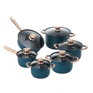 Juego de Utensilios de Cocina Antiadherentes de Gran Capacidad en Oferta, con Asas de Acero Inoxidable y Vidrio Metálico, para el Hogar, Restaurantes y Suministros de Cocina - Product Image 2
