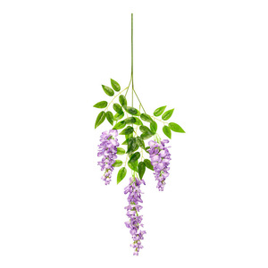 Guirlandes de fleurs artificielles de glycine vertes en soie plastique pour la décoration intérieure et les décorations de plafond de mariage - Product Image 5