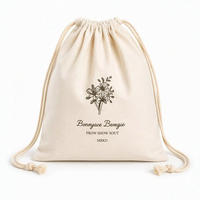 Sacs en coton mousseline personnalisés avec logo imprimé OEM, pour cadeaux, bougies artisanales, emballage de sacs à main, sacs à poussière en calicot recyclables et biologiques avec cordon de serrage