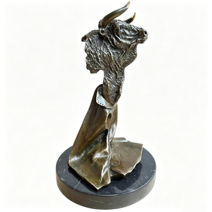 Figura de Cabeza de Toro de Bronce Fundido a Mano de Primera Calidad, Escultura Artística Tridimensional con Tema de Amor, para Decoración de Hoteles de Lujo y Hogares - Product Image 2