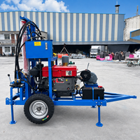 Fabricant chinois de foreuse hydraulique diesel portable pour puits d'eau de 200 m, destinée au marché africain