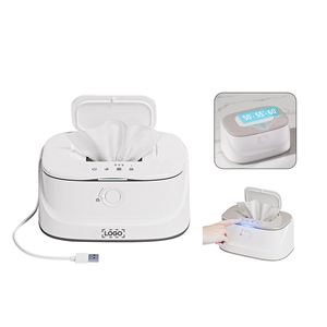 Calentador de Toallitas para Bebé con Logotipo Personalizado, Nuevo Producto de Fábrica, Botón Superior, Tres Niveles de Calor, Luz Nocturna Suave - Product Image 1