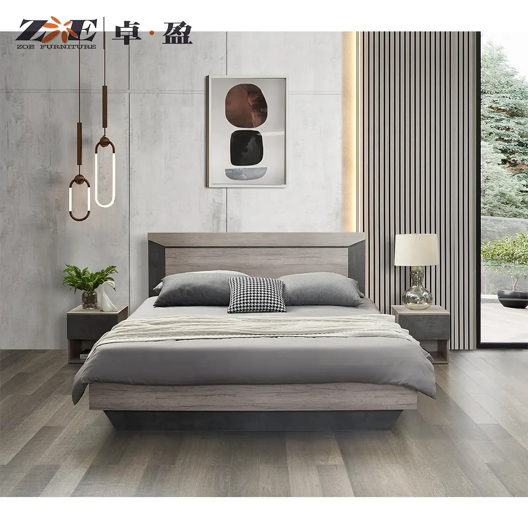 Venta al por mayor de muebles para el hogar Diseño de muebles de China Moderna Cama King Size de madera