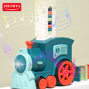 Zhorya Development <strong>Train</strong> Toys Colored <strong>Dominoes</strong> Musical Automatic <strong>Domino</strong> <strong>Train</strong> Toy Set for Kids - Product Image 3