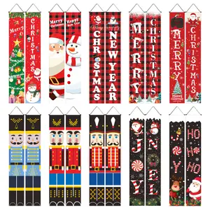 2023 adornos navideños patrón personalizado para decoración Navidad Feliz Navidad porche signo decorativo puerta Banner