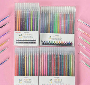 1.00Mm Glitter Markeerstift Pen Set Plastic Kleur Gel Pennen Voor School Voor Het Tekenen Van Schilderen Kleuring - Product Image 6