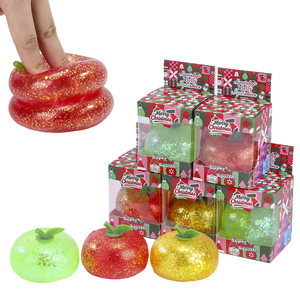 Cross-border New Product Christmas Golden-powder apple Maltose Squishy Stress-relief Toy <b>Venting</b> Rebound Halloween Rubber - Product Image 3