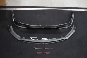 High Performance AE Style Forged Carbon Fiber Front Lip Diffuser Front Canards BODY KIT Fit for BENZ CLA45S CLA45 2020+// - Product Image 2