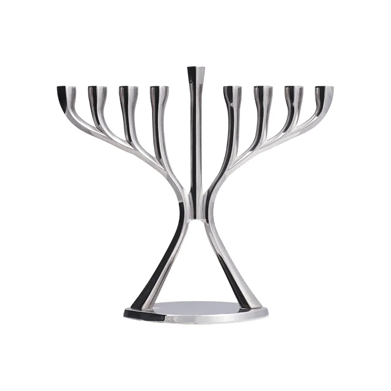 Pengendara lilin Yahudi Hanukkah Menorah hitam chanah orangah Judaica 12 suku sembilan cabang