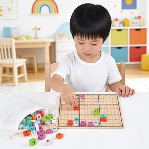 Jeu de société <span class=keywords><strong>Sudoku</strong></span> en bois, jouet éducatif en bois pour enfants - Product Image 1