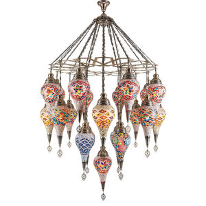 Lámpara colgante de globo aerostático de Capadocia turca de 21 luces para restaurantes especializados, cafeterías, hoteles y posadas. - Product Image 1