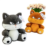 Nouvelle Peluche Chat Mignon de 35 cm, Coussin de Sommeil avec Rembourrage en Coton PP Ultra Doux, Lavable, Design Adorable, Anti-Stress, Vente en Gros