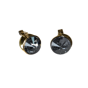 <b>Crystal</b> <b>Earrings</b> 316L Stainless Steel PVD Gold Plating Sustainable Resistant <b>Studs</b> - Product Image 2
