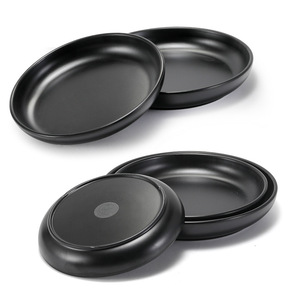 Logo personnalisé 100% plats ronds noirs en mélanine assiettes arabes en mélamine plats de service à soupe profonds - Product Image 4